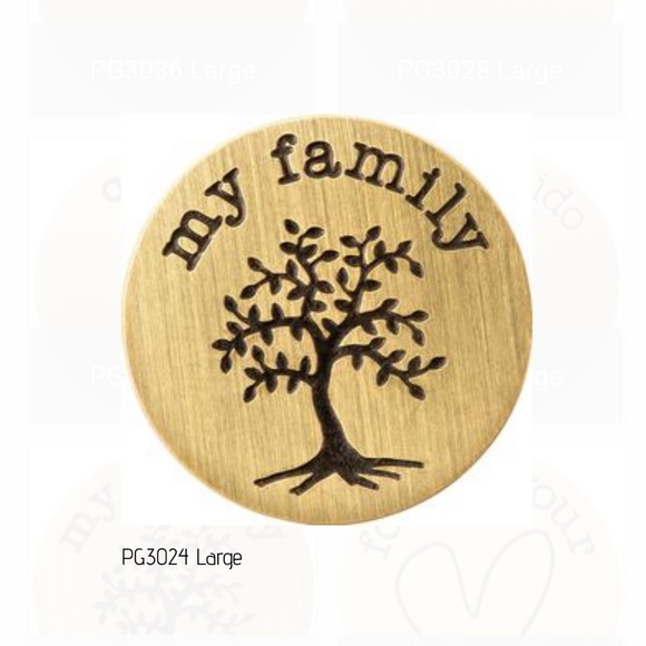 Origami Owl Jewelry - 3/$15 🖤 Origami Owl 🖤 Gold My Family Tree Plate